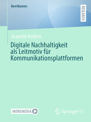cover image of Digitale Nachhaltigkeit als Leitmotiv für Kommunikationsplattformen